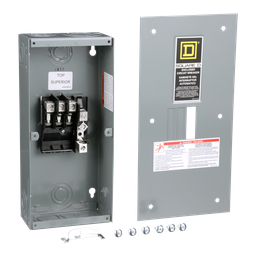 QO3100BNF – Circuit breaker enclosure, QO, 3 phase, 3 spaces, 100A, NEMA1, flush cover, UL
