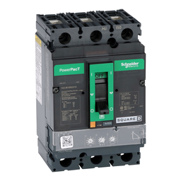 HJL36100U31X – Circuit breaker, PowerPacT H, 100A, 3 pole, 600VAC, 25kA, lugs, Micrologic 3.2, 80%