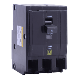 QO3905273 – Mini circuit breaker, QO, 90A, 3 pole, 120/240VAC, 10kA, plug in, ring