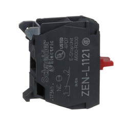ZENL1121 – Harmony, 22mm Push Button, contact block, panel mount, 1 NC, screw clamp terminal