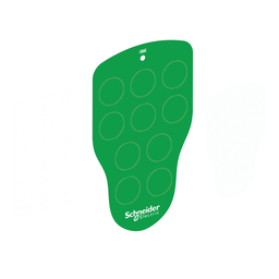 ZARC600G – Front label, Harmony Pocket Remote, cover with legend option, polyester, white/green, customizable