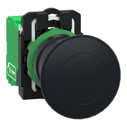 ZB5RTC2 – Wireless and batteryless transmitter,transmitter, Harmony XB5R, mushroom head 40mm, plastic, black, 22mm, spring return