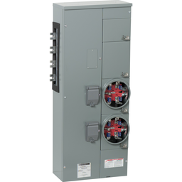 EZMH312225 – Branch unit, EZ Meter-Pak, 225A, 2 x 5 jaw sockets, 208Y/120VAC, horn bypass, ringless, 800A Al busbar