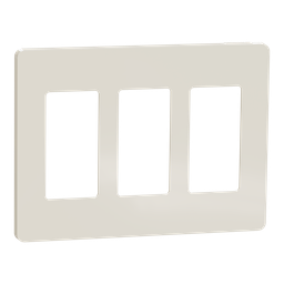 SQWP141003LA – Cover frame, X Series, 3 gangs, screwless, light almond, matte finish