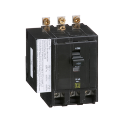 QOB31001021 – Mini circuit breaker, QO, 100A, 3 pole, 120/240VAC, 10kA, bolt on, AC shunt