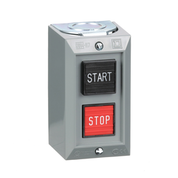 9001BG215 – Complete control station, Harmony 9001B, 2 push buttons START/STOP, interlocked contact, 5A, 600V AC, 2NO, NEMA 1