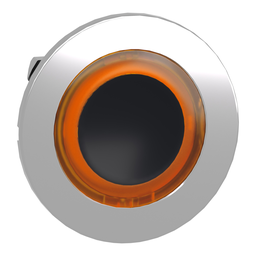 ZB4FW953 – Head for illuminated push button, Harmony XB4, plastic, orange flush, 30mm, universal LED, illuminated ring