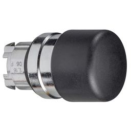 ZB4BC24 – Head for non illuminated pushbutton, Harmony XB4, mushroom 30mm, metal, black, 22mm, spring return