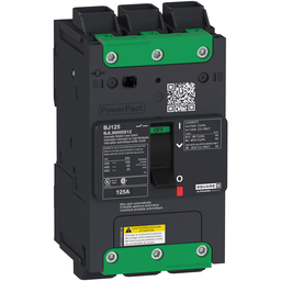 BDL36000S12 – Automatic switch, PowerPacT B, 125A, 3 pole, 600VAC, 14kA, EverLink lug, magnetic