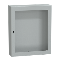 NSYS3D121030T – Wall mounted steel enclosure, PanelSeT S3D, transparent door, without mounting plate, 1200x1000x300mm, IP66, IK08
