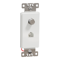 SQR87CT1WH – TV/telephone socket, X Series, F connector/RJ11 (4P4C), 1 gang, white, matte finish