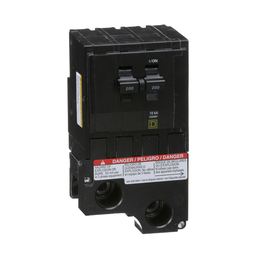 QO2200 – Mini circuit breaker, QO, 200A, 2 pole, 120/240VAC, 10kA, plug in