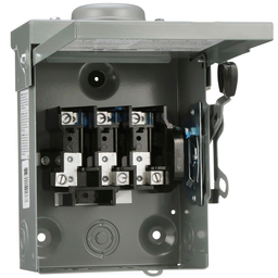 DU322RBUP – Safety switch, general duty, non fusible, 60A, 3 pole, 15hp, 240VAC, NEMA 3R, bolt on provision