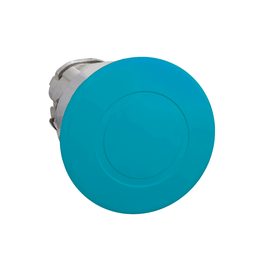 ZB4BT6 – Head for non illuminated push button, Harmony XB4, blue mushroom 40mm, 22mm, latching, push pull to release, unmarked