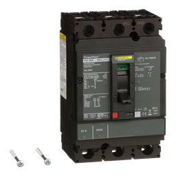 HGL36025 – Circuit breaker, PowerPacT H, 25A, 3 pole, 600VAC, 18kA, lugs, thermal magnetic, 80%