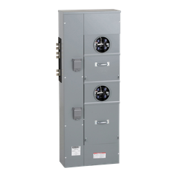 EZMT112225 – Branch unit, EZ Meter-Pak, 225A, 2 x 5 jaw sockets, 120/240VAC, test block bypass, ringed, 1200A Al/Cu busbar