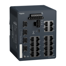 MCSESM243F4LG0 – network switch, Modicon Networking, managed, 20 ports for copper with 4Gigabit SFP