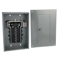 QO124M100PCVP – Load center, QO, 1 phase, 24 spaces, 34 circuits, 100A convertible main breaker, PoN, NEMA1, combo cover, value pack