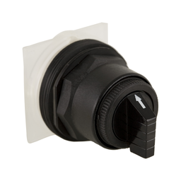 9001SKS46B – Selector switch head, Harmony 9001SK, plastic, standard handle, black, 30mm, 3 positions, Cam F, stay put