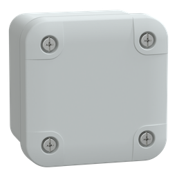 NSYTBS775 – ABS box IP66 IK07 RAL7035 Int.H65W65D45 Ext.H74W74D56 Opaque cover H10