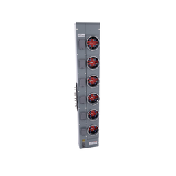 EZM316125M10 – Branch unit, EZ Meter-Pak, 125A, 6 x 5 jaw sockets, 208Y/120VAC, no bypass, ringed, 800A Al busbar, M10