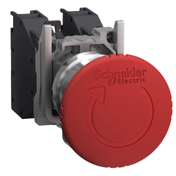 XB4BS8444GEX – Complete emergency stop push button, Harmony XB4   ATEX D, Explosive atmosphere, turn to release