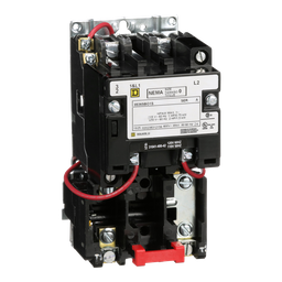 8536SBO1V02S – NEMA motor starter, Type S, nonreversing, Size 0, 18A, 2HP at 230VAC, 5kA SCCR, 1 phase, 2 pole, melting alloy, 120VAC coil, open
