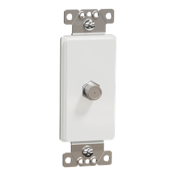 SQR87C01WH – TV socket, X Series, CATV, F connector, 1 gang, white, matte finish