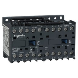 LP2K0910BD3 – Reversing contactor, TeSys K, 3P, AC-3, lt or eq to 440V 9A, 1 NO, 24VDC coil