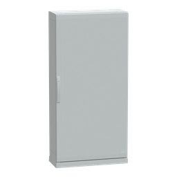 NSYPLAZ1573G – Floor standing polyester enclosure, Thalassa PLA, plain door, open bottom, 1500x750x320mm, IP54, IK10