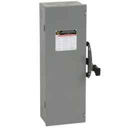 DTU322 – Safety switch, double throw, non fusible, 60A, 240VAC, 250VDC, 3 pole, 15HP, NEMA 1