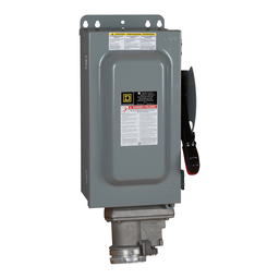 H362AWC – Safety switch, heavy duty, fusible, 60A, 600VAC/DC, 3 poles, 50HP, NEMA 12K, Crouse-Hinds Arktite