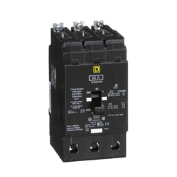 EJB34060 – Mini circuit breaker, E-Frame, 60A, 3 pole, 480Y/277VAC, 100kA max, bolt on