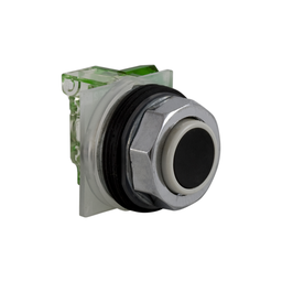 9001KR3BH5 – Push-button, Harmony 9001K, metal, projecting, black, 30mm, spring return, 1 NO