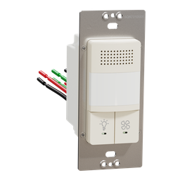 SQR73105LA – Occupancy and humidity sensor, X Series, PIR, single pole, 1 way, light almond, matte finish