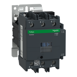 LC1D95BD – IEC contactor, TeSys Deca, nonreversing, 95A, 60HP at 480VAC, 3 phase, 3 pole, 3 NO, 24VDC coil, open style
