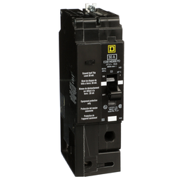 EDB14030EPDBA – Mini circuit breaker, E-Frame, 30A, 1 pole, 277VAC, 25kA max, bolt on, 30mA ground fault protection, alarm switch