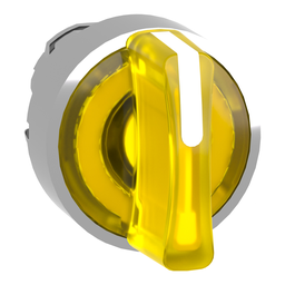 ZB4BK1583 – Head for illuminated selector switch, Harmony XB4, metal, yellow handle, 22mm, universal LED, 3 positions, to center