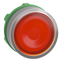 ZB5AH083C0 – Head for illuminated push button, Harmony XB5, grey bezel, yellow flush, 22mm, universal LED, push-push