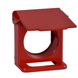 ZB4BZ64 – Padlockable flap, Harmony XB4, for 22mm flush push button, metal, red