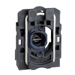 ZB5AV6 – Light block with body fixing collar, Harmony XB5, plastic, for BA9s bulb, lt 250V