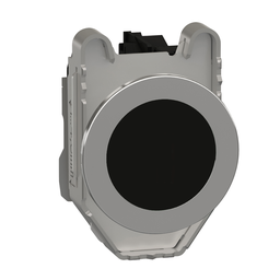 XB4FA21 – Push button flush mounted, Harmony XB4, metal, black, 30mm, spring return, unmarked, 1NO