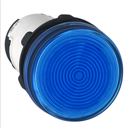 XB7EV06BP – Monolithic pilot light, Harmony XB7, plastic, blue, 22mm, integral LED, 24V AC DC
