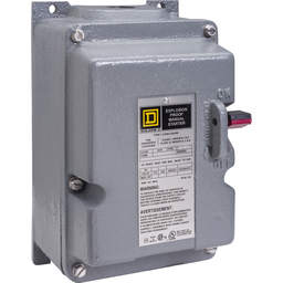 2510MBR2 – Manual starter, integral horsepower, NEMA M0, 600VAC, 3 pole, 5HP at 380/575VAC, 3 phase, no indicator, NEMA 7/9