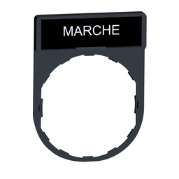 ZBY2103 – Legend holder 30x40mm, Harmony XB4, plastic, with legend 8x27mm, marked MARCHE