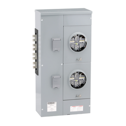 EZML332225 – Branch unit, EZ Meter-Pak, 225A, 2 x 7 jaw sockets, 208Y/120VAC, lever bypass, ringless, 1200A Al/Cu busbar