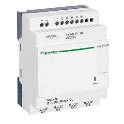 SR2D101BD – compact smart relay, Zelio Logic SR2 SR3, 10 IO, 24V DC, no clock, no display