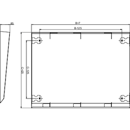 NSYSC1240 – Roof canopy, PanelSeT SFN, Spacial SF, Spacial SM, for electrical enclosure W1200 D600mm
