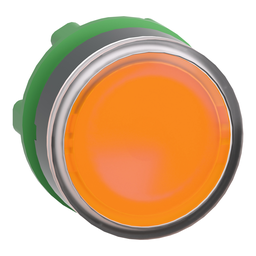 ZB5AW353 – Head for illuminated push button, Harmony XB5, plastic, orange flush, 22mm, universal LED, spring return, plain lens