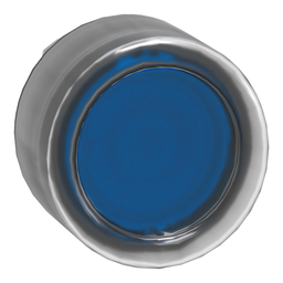 ZB4BW563 – Head for illuminated push button, Harmony XB4, metal, blue flush, 22mm, universal LED, spring return, clear boot